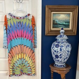 NWOT Women’s Averardo Bessi Italian Retro Floral Sheath Dress Size 10